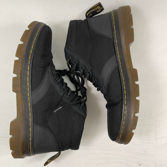 Dr Doc Martens Bonny Black Lace Up Boots Air Wair Bouncing Soles Men's Size 10 - Picture 11 of 16